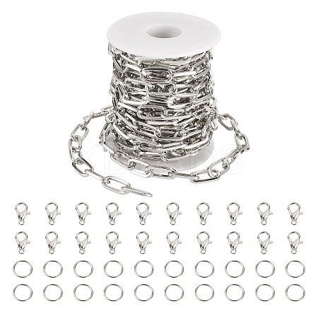 DIY Aluminium Paperclip Chains Bracelets/Necklaces Making Kit DIY-TA0012-91P-1