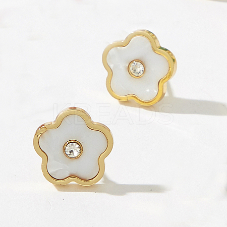 Valentine's Day Flower 201 Stainless Steel Stud Earrings VA2505-3-1