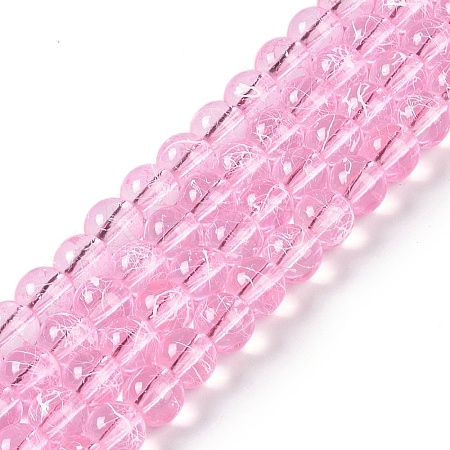 Drawbench Transparent Glass Beads Strands GLAD-Q012-8mm-02-1