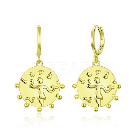 Brass Dangle Hoop Earrings EJEW-BB31953-1