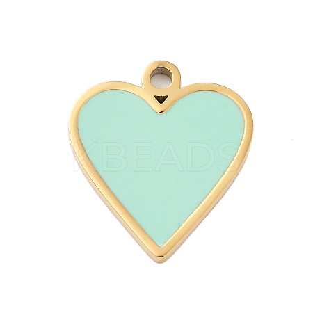 Ion Plating(IP) 304 Stainless Steel Enamel Pendants STAS-Z078-23G-1
