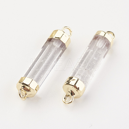 Natural Quartz Crystal Links Connectors X-G-F527-11F-1