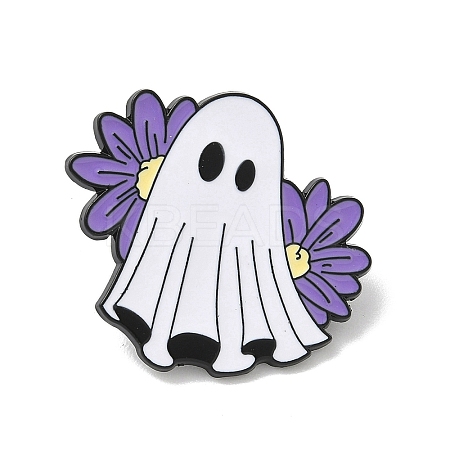 Hallowmas Ghost Enamel Lapel Pin Backs LS-JEWB-K018-33A-EB-1