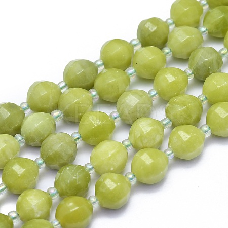 Natural Olive Jade Beads Strands G-K306-A04-10mm-1