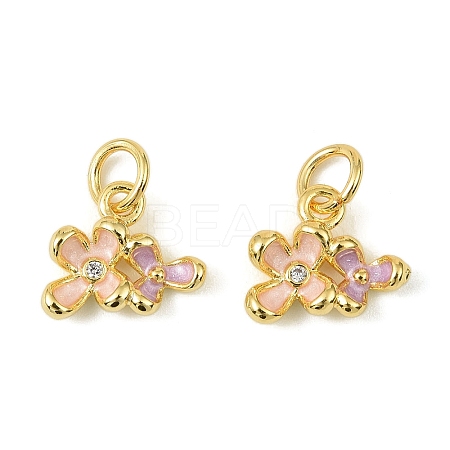 Brass Enamel Charms LS-KK-C107-19G-1