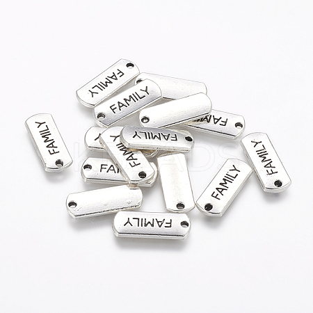 Tibetan Style Alloy Rectangle with Word Family Pendants LS-X-TIBEP-Q043-057-RS-1