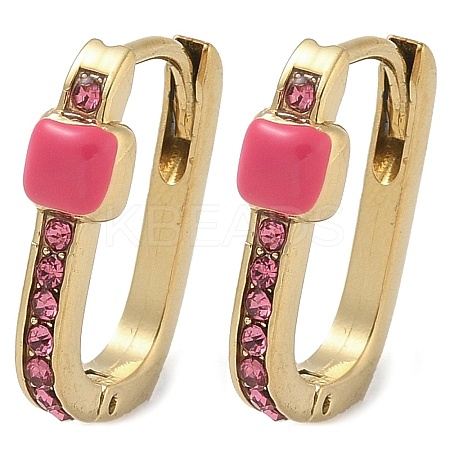 Ion Plating(IP) 304 Stainless Steel Hoop Earrings EJEW-B109-01G-01-1