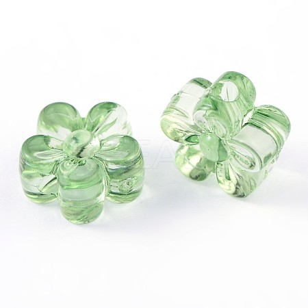 Flower Transparent Acrylic Beads X-PL779-5-1