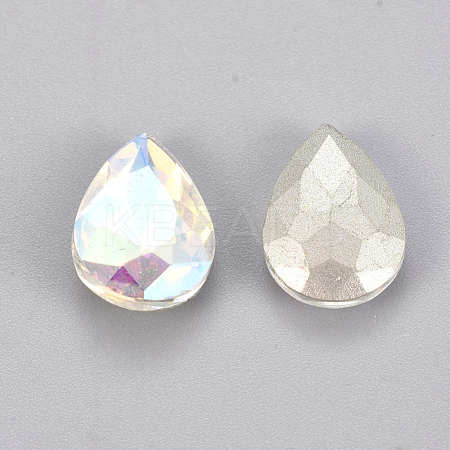 Pointed Back & Back Plated K9 Glass Cabochons RGLA-E017-02-A-1