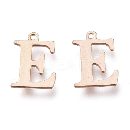 PVD Vacuum Plating  304 Stainless Steel Charms STAS-H112-E-RG-1