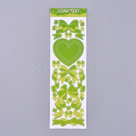 Bowknot Ribbon Pattern Decorative Labels Stickers DIY-L037-B05-1