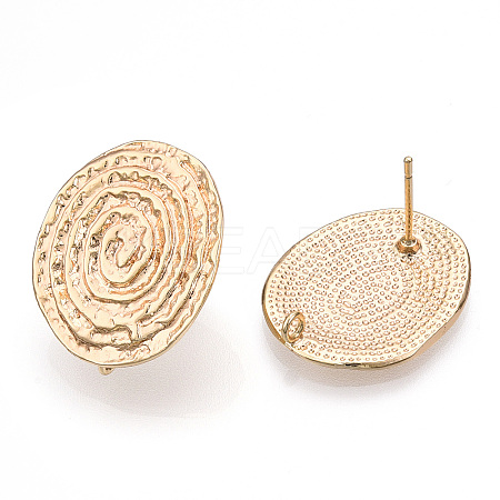 Brass Stud Earring Findings KK-E057-04G-1