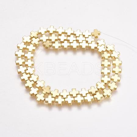 Electroplate Non-magnetic Synthetic Hematite Beads Strands G-K239-21A-1