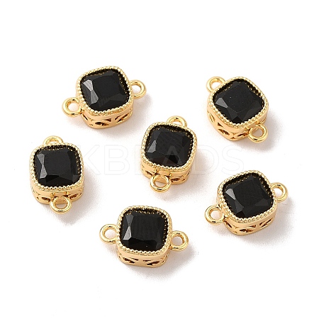 Real 18K Gold Plated Brass Cubic Zirconia Links Connectors KK-M243-04G-01-1