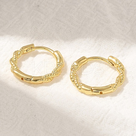 Rack Plating Twist Brass Hoop Earrings EJEW-H143-21G-1