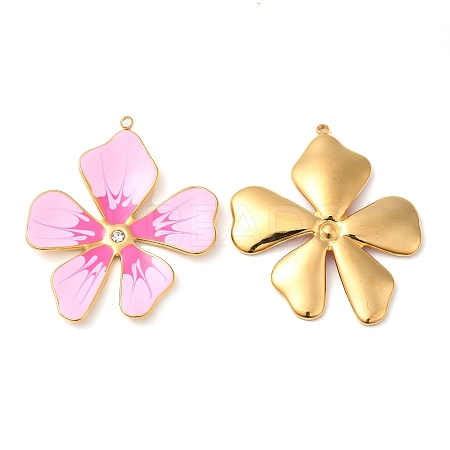 304 Stainless Steel Enamel Pendants STAS-K256-15G-04-1
