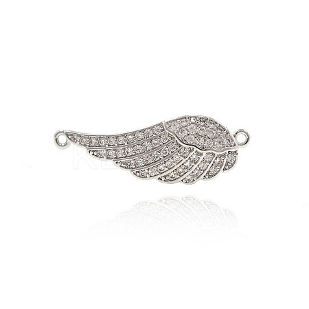Brass Micro Pave Cubic Zirconia Links Connector Charms KK-WH0081-94P-1