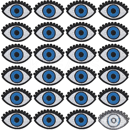 30Pcs Evil Eye Computerized Embroidery Cloth Iron on Patches PATC-GF0001-69-1