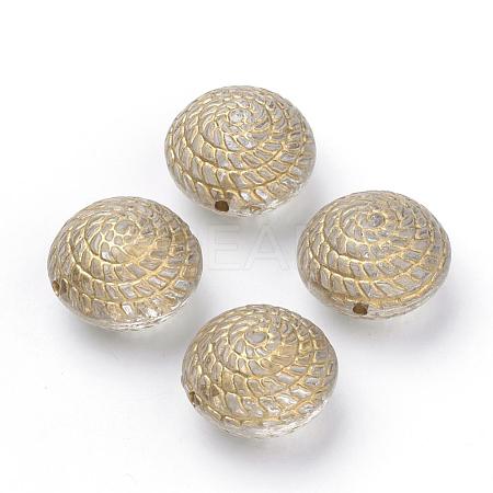 Plating Transparent Acrylic Beads PACR-Q115-48-1