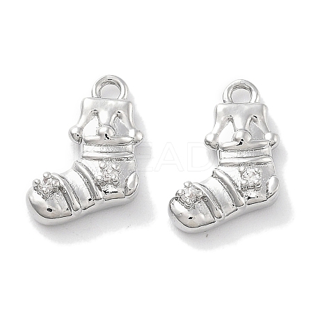Micro Pave Clear Cubic Zirconia Pendants KK-M102-02P-1