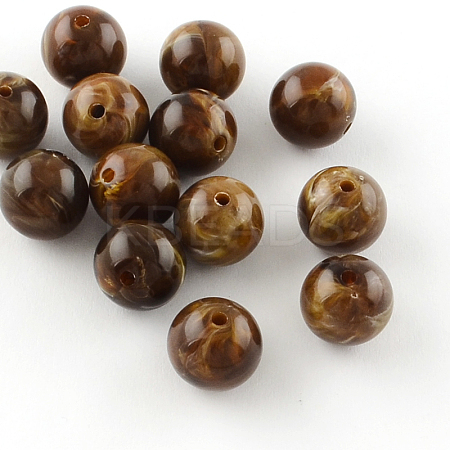 Round Imitation Gemstone Acrylic Beads OACR-R029-14mm-23-1