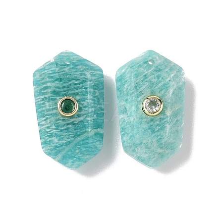 Natural Amazonite Faceted Pendants G-B151-02I-1