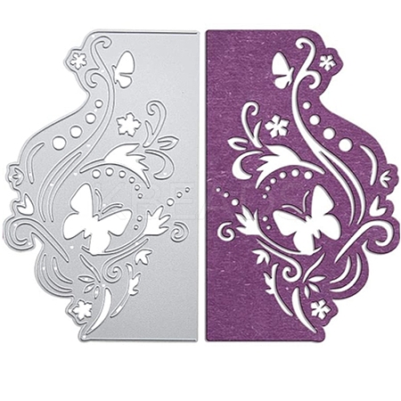Floral Design Carbon Steel Cutting Dies Stencils DIY-WH0170-010-1