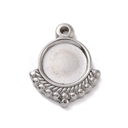 Non-Tarnish 304 Stainless Steel Pendant Cabochon Settings X-STAS-E169-10P-1