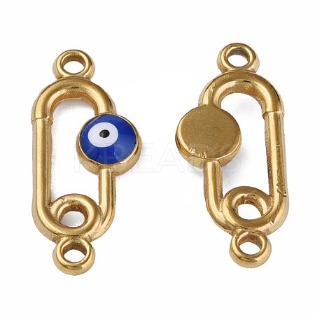 304 Stainless Steel Enamel Connector Charms STAS-N087-63-03G-1