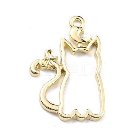 Alloy Open Back Bezel Pendants PALLOY-WH0072-90LG-RS-1