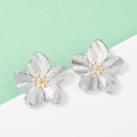 304 Stainless Steel Stud Earrings EJEW-S265-06GP-B-1