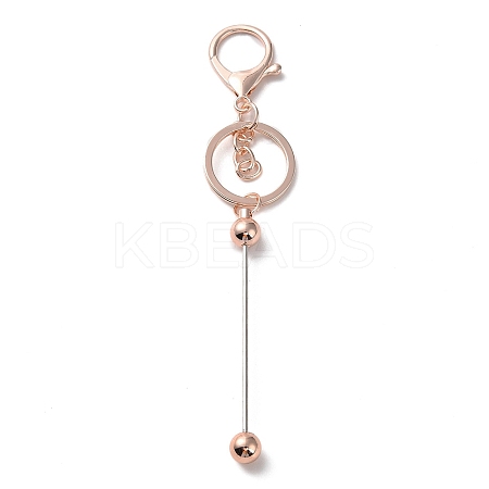 Alloy Bar Beadable Keychain for Jewelry Making DIY Crafts LS-KEYC-A011-01RG-1