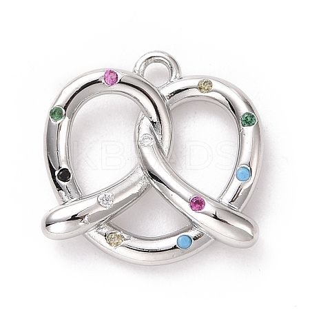 Eco-friendly Brass Micro Pave Cubic Zirconia Pendants KK-D079-20P-02-1