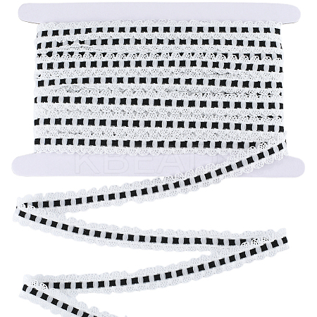 10M 10% Spandex & 90% Nylon Lace Elastic Ribbon OCOR-CY0001-12E-1