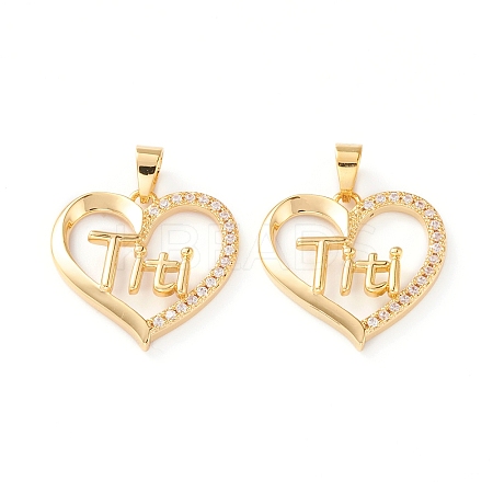 Brass Micro Pave Clear Cubic Zirconia Pendants LS-ZIRC-Z007-12G-1