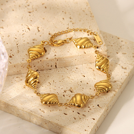 304 Stainless Steel Link Bracelets for Women BJEW-Z125-03G-03-1