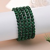 Synthetic Malachite(Dyed) Bead Stretch Bracelets BJEW-K212-A-031-2
