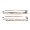 Iron Brooch Pin Back Safety Catch Bar Pins with 3 Holes IFIN-A171-04I-2