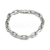 304 Stainless Steel Cable Chain Bracelets for Women Men BJEW-Z143-19P-4