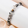 Natural Tourmalinated Quartz/Black Rutilated Quartz Stretch Bracelets BJEW-JB03681-01-6