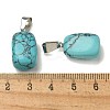 Synthetic Turquoise Pendants G-Z067-03P-03-4