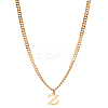 1Pc 304 Stainless Steel Letter Pendant Necklaces NJEW-LP0001-33Z-G-1