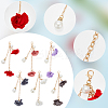 6Pcs 6 Colors Iron Phone Hanging Pendant Decoration AJEW-WR0001-49-3