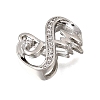 Brass Micro Pave Clear Cubic Zirconia Beads CU-CBAEEA8-24P-2