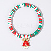 Christmas 304 Stainless Steel Enamel Charm Bracelets AH2991-2-2