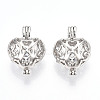 Brass Locket Pendants PALLOY-S094-43P-01-1
