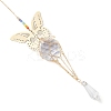Butterfly 201 Stainless Steel Connector Charms and Glass Suncatchers HJEW-JM04736-01-4