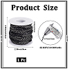 10M Flat Braided Imitation Leather Cords LC-CL0001-04A-2