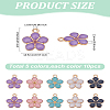 50Pcs 5 Colors Light Gold Plated Alloy Enamel Pendants ENAM-LP0001-07-2