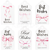 120Pcs 6 Styles Thanksgiving Day Word Best Wishes Bowknot Printed Paper Thank You Gift Tags AJEW-SP0003-63A-1
